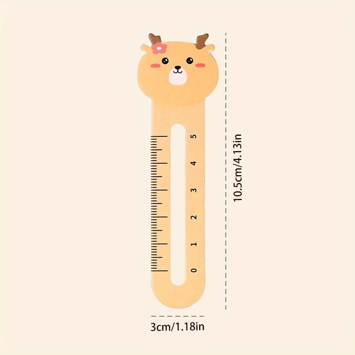 50Pcs/pack Cartoon Animal Bookmark Cute Bear Kitten Student Ruler Bookmark Students Supplies，party gifts