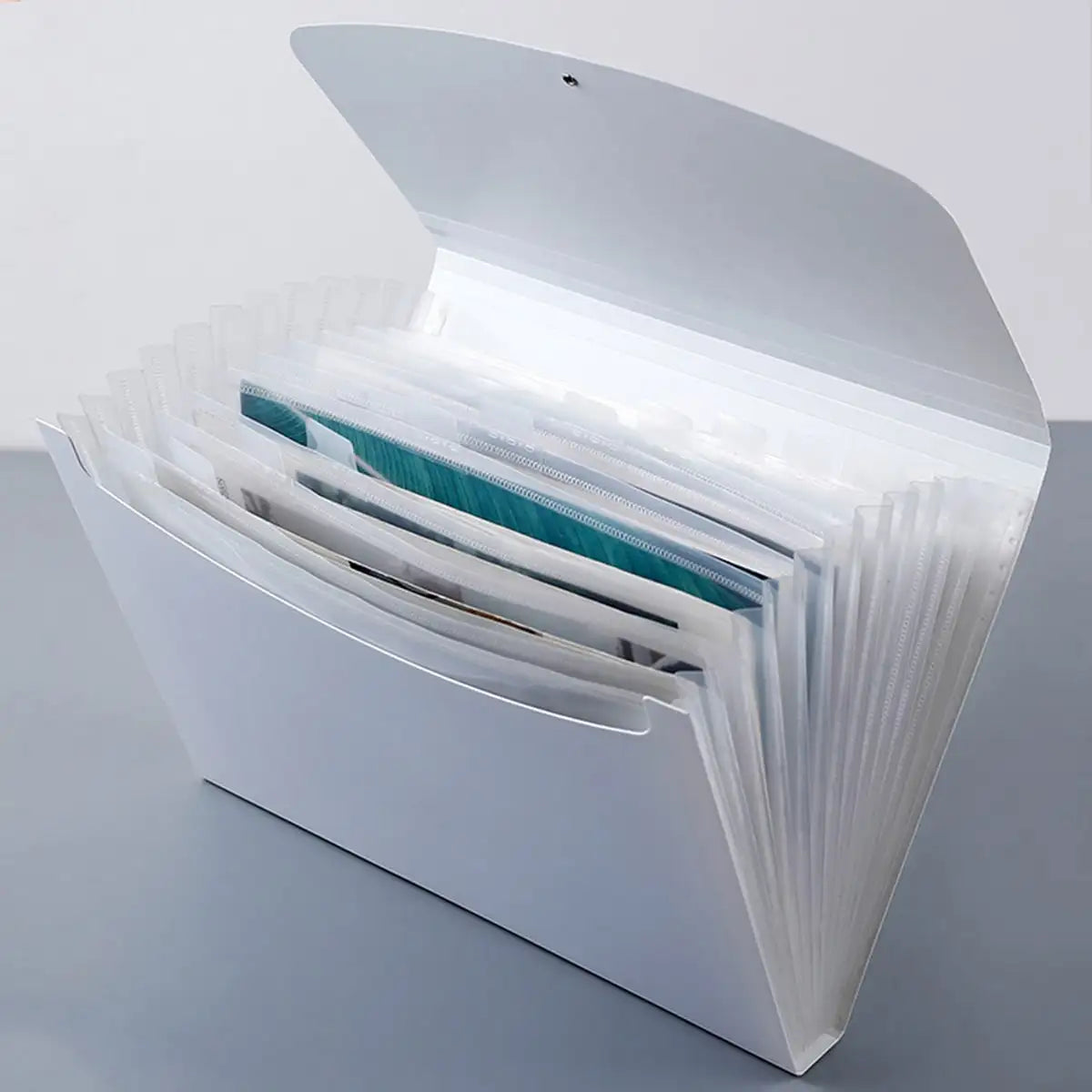 1pc Accordion File Holder Organizer，A4 Documents and Receipts - Ideal for school, Home and Office Organization