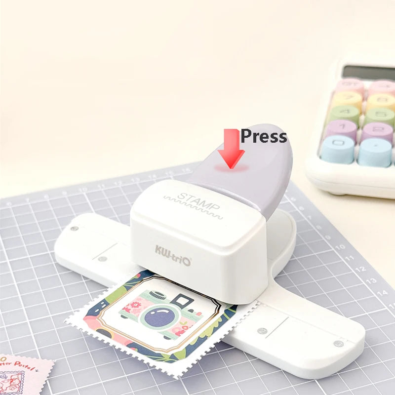 1PC Pattern edge pressing and cutting machine, suitable for cutting patterns on stamps, photos, cards and paper!
