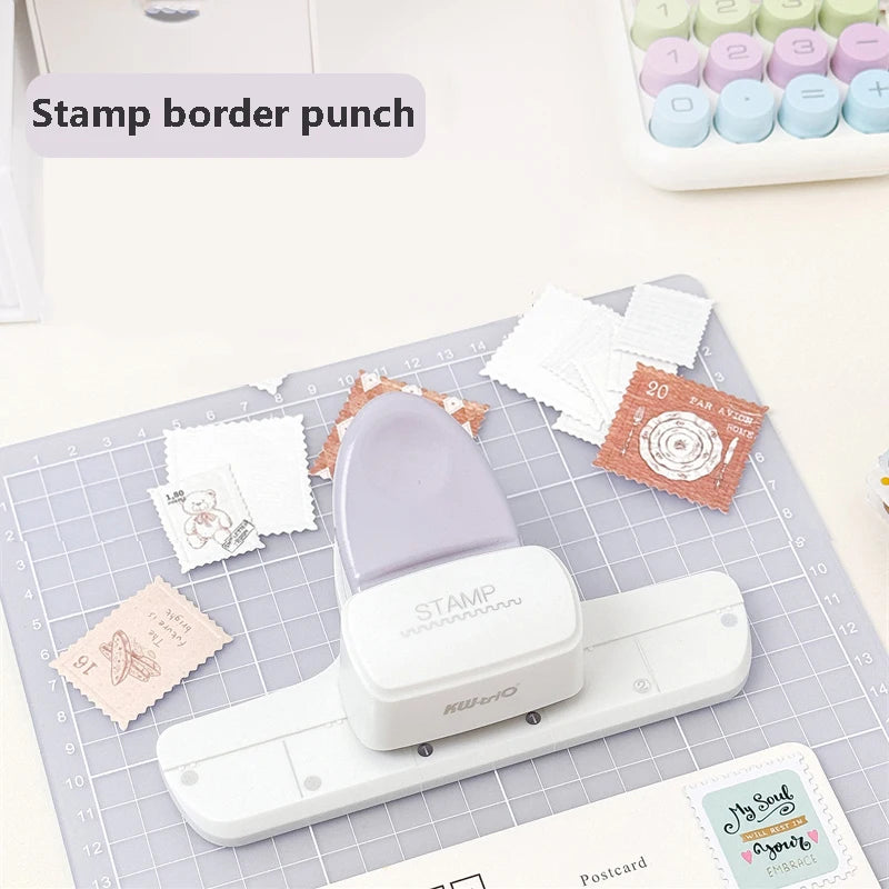 1PC Pattern edge pressing and cutting machine, suitable for cutting patterns on stamps, photos, cards and paper!