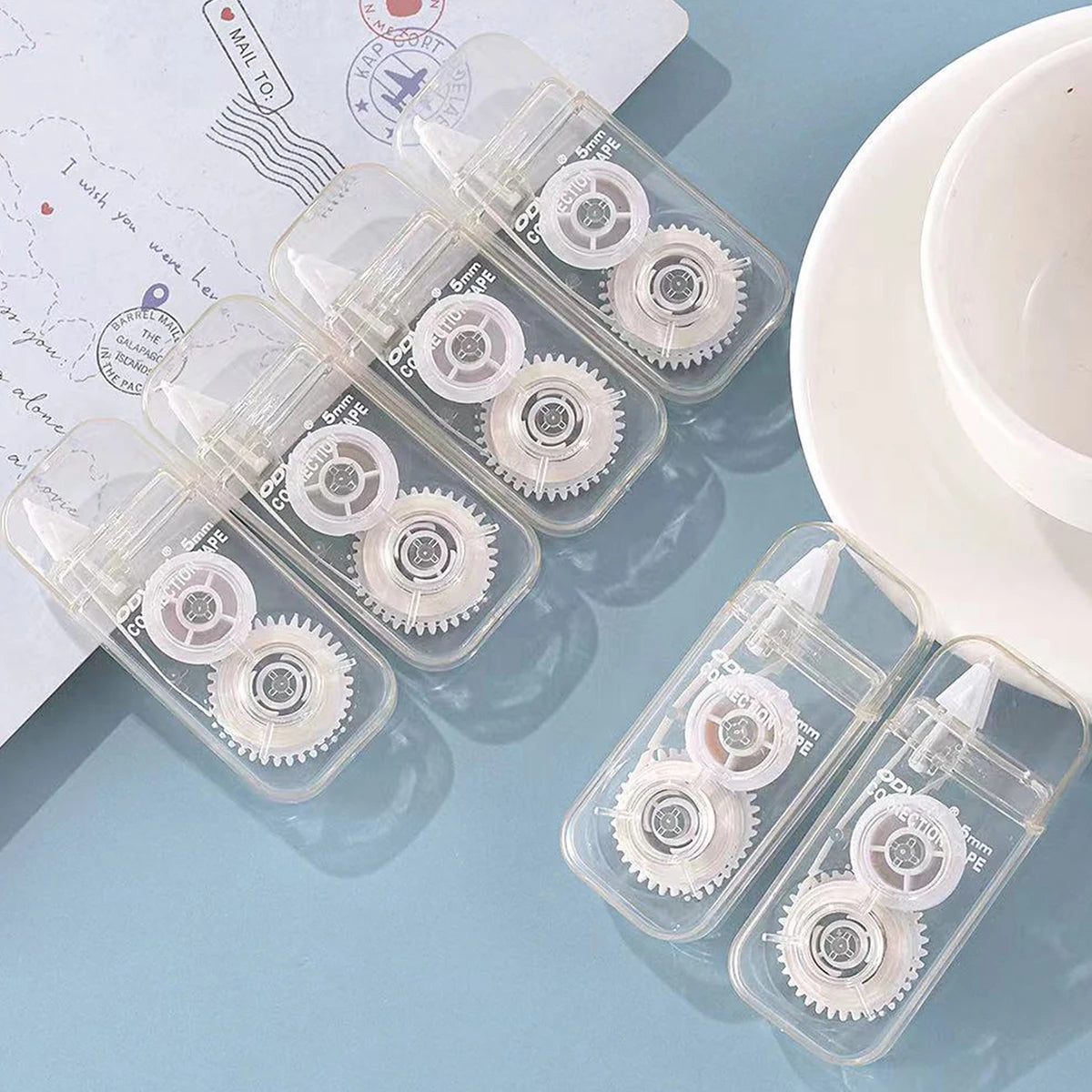 6pcs Large Capacity Gradient Color Correction Tape Set - Office Essentials for Easy Corrections