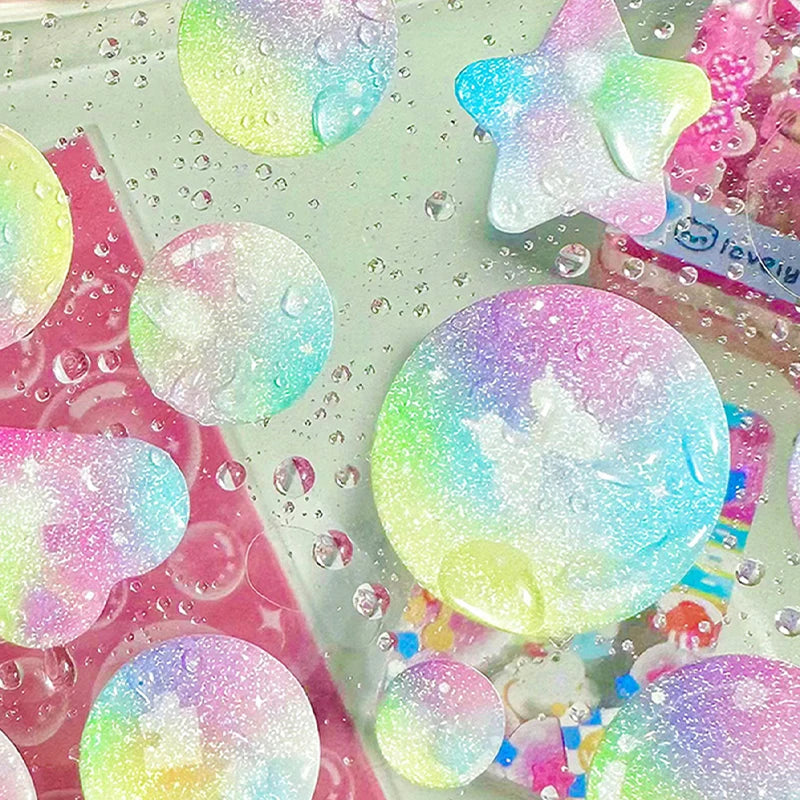 1Pc Korean Stickers Wholesale Original Transparent Bubble Ins Style Cute Hand Account with Card Stickers