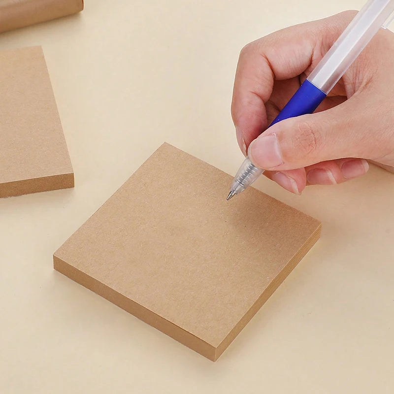 80 Sheets Sticky Stationery Notepad Office bookmark Sticky notes Posted it Khaki  kawaii design Stickers in notebook Memo pad