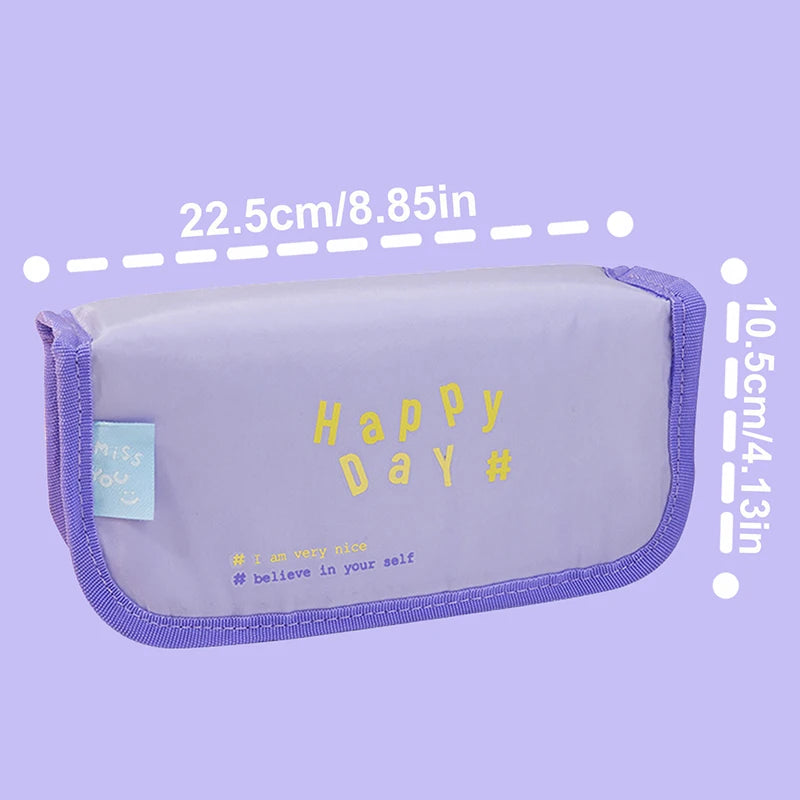 1pc Large-capacity multi-functional pen case, high-quality desktop storage bag, office and school supplies