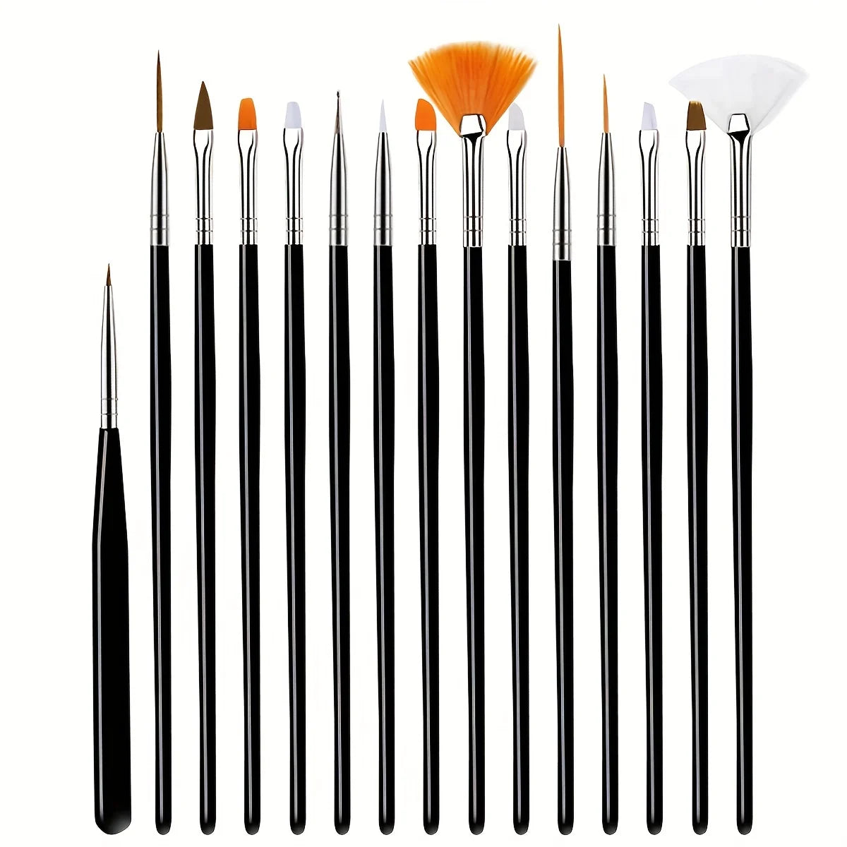 15pcs Pottery Brush Tools Dotting Pattern Dot Pens Brush Acrylic Pen Rocks Ceramics Painting Brush Nail