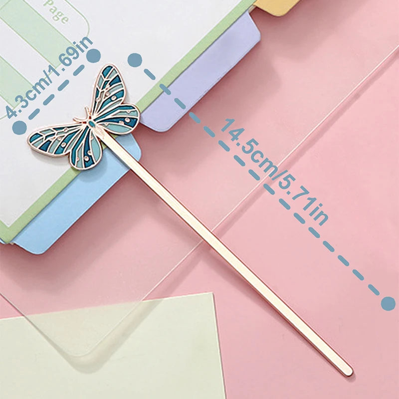 Colorful butterfly-shaped metal bookmarks, suitable for schools, offices and homes - the perfect gift for book lovers ＆ students