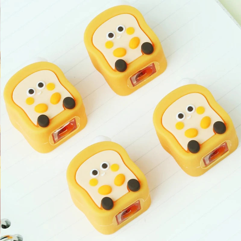1 Pc Cute Kawaii Butter Toast Pencil Sharpener School Office Supply Creative Stationery Lovely Dessert