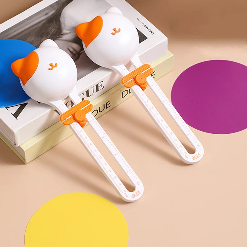 360-degree circular cutter, adjustable paper cutter with measuring scale - manual office tool, for precise circular cutting