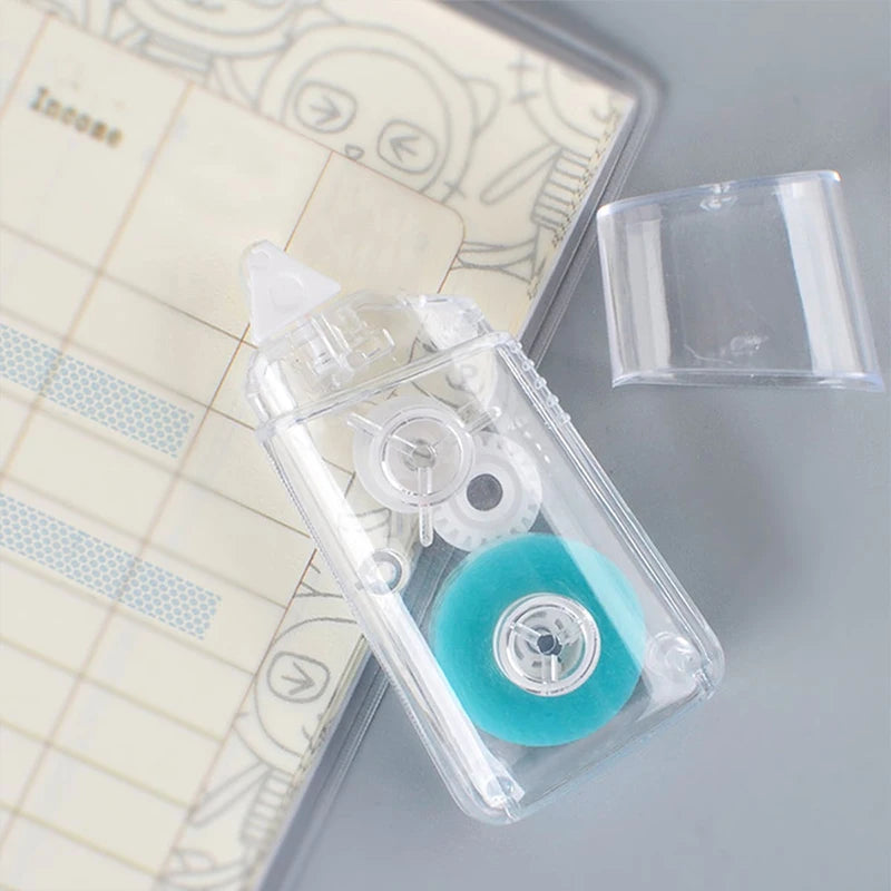 1Pc Creative 5mm*5m Mini Transparent Dot Double Sided Tape Roller Adhesive Glue Dispenser School Office Stationery Accessories