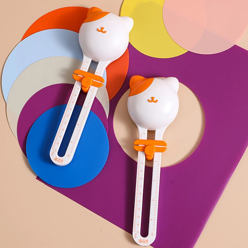 360-degree circular cutter, adjustable paper cutter with measuring scale - manual office tool, for precise circular cutting