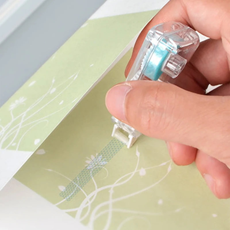 1Pc Creative 5mm*5m Mini Transparent Dot Double Sided Tape Roller Adhesive Glue Dispenser School Office Stationery Accessories