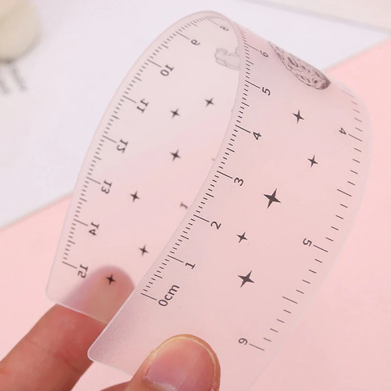 1Pc Soft Ruler 15cm Flexible Ruler Transparent Creative Stationery Rule School Supply Student stationery ruler Folding ruler