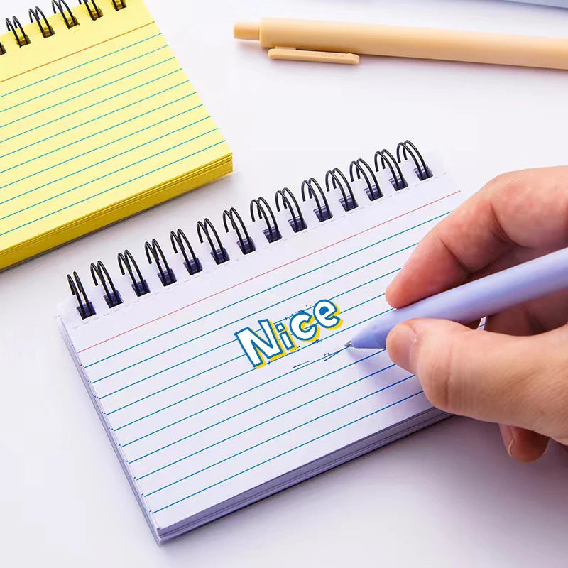 1pc Colorful spiral notebook, simple portable student diary notebook, sticky note, office registration book