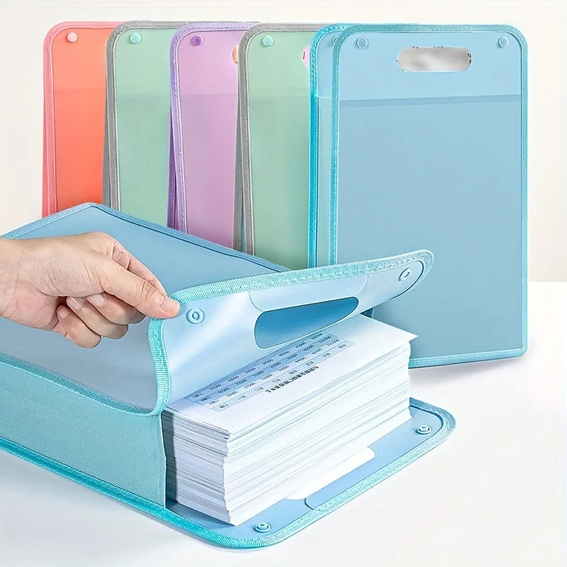 1 PC Professional A4 Portable Briefcase Bag - Durable, Self-Seal File Organizer with Handle for Office, School, Graduation