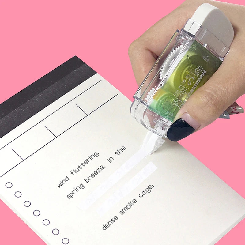 1pcs Gradual Color Correction Tape & eraser Rainbow Design 2 In 1 Dual-side Correcting & Adhesive for School， Office Supplies