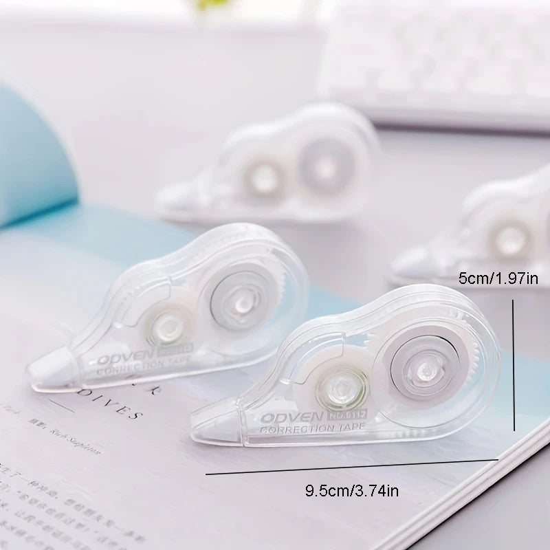1 PC Large Capacity Transparent Correction Tape Simple Portable Student School Exam Office Stationery Supplies