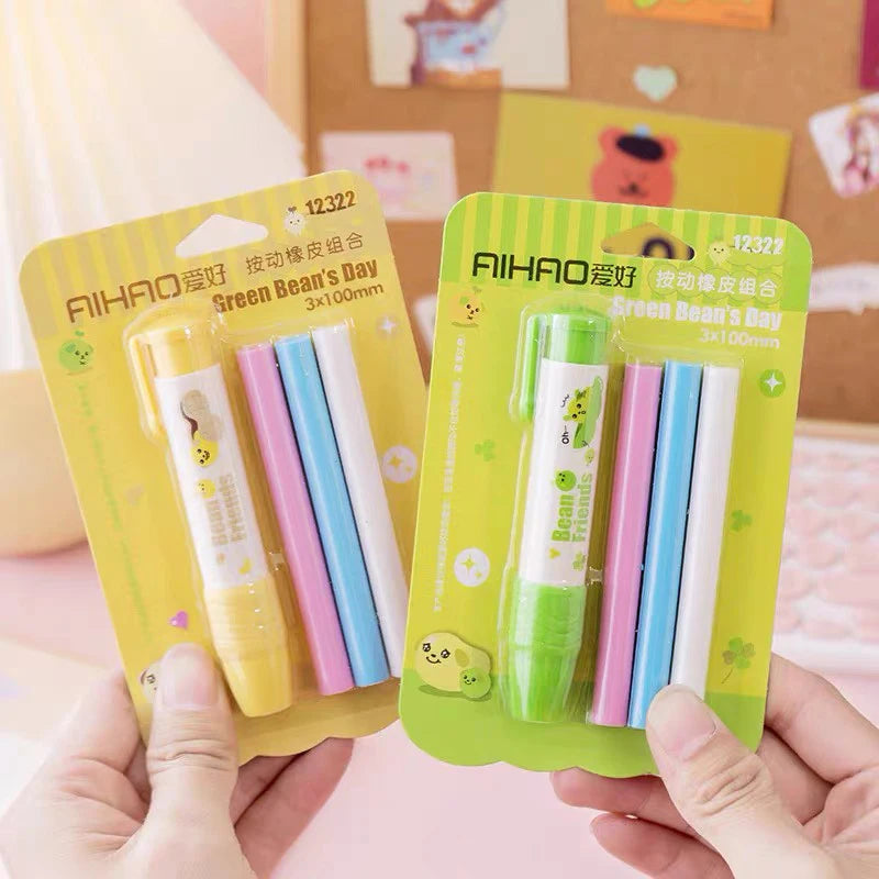 Creative with Replaceable Core Push-out Eraser Push-out Type Retractable Pencil Wiping Tool Correction Tool Home/Office