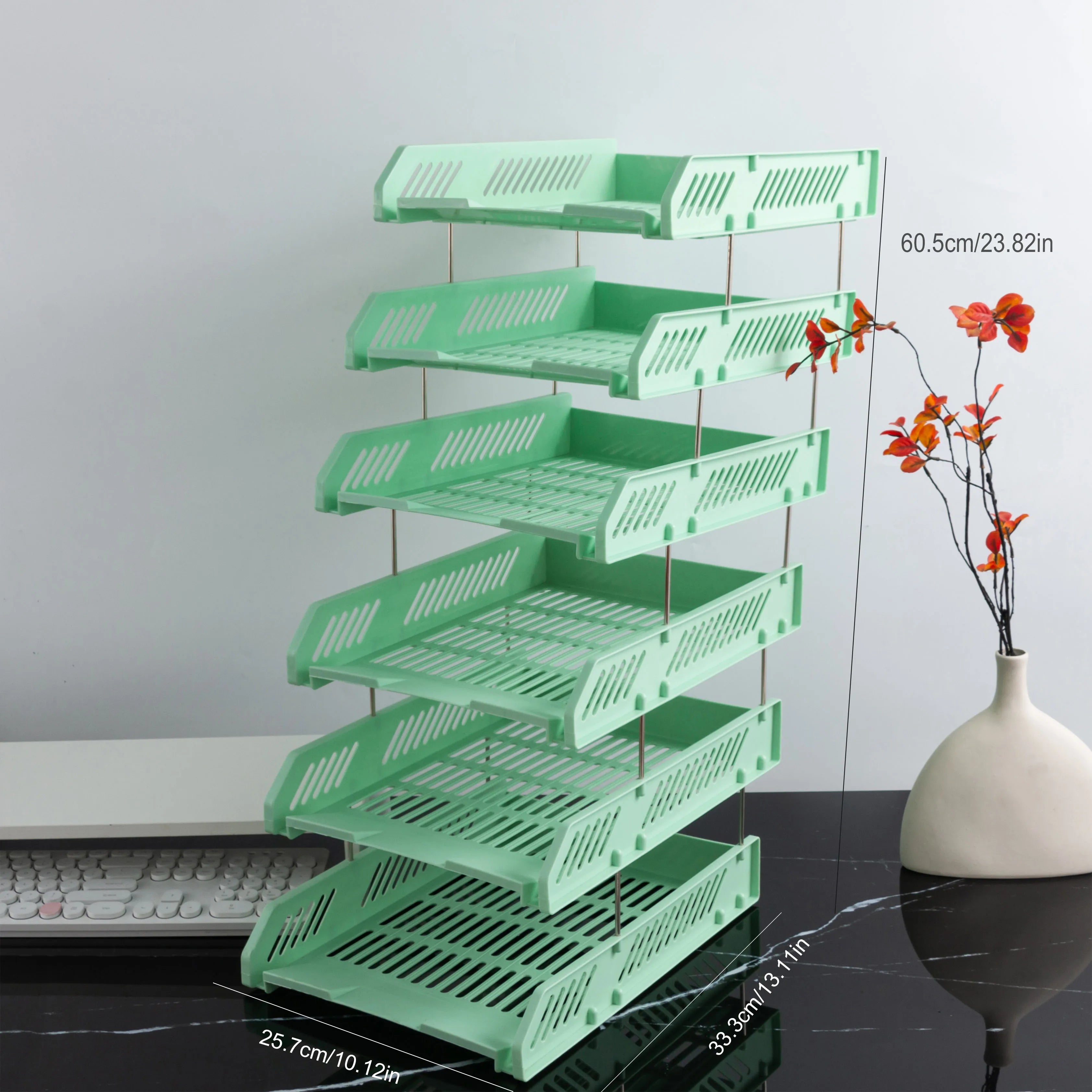 Office A4 File Storage Rack Desktop Multi-Layer Data Storage File Tray