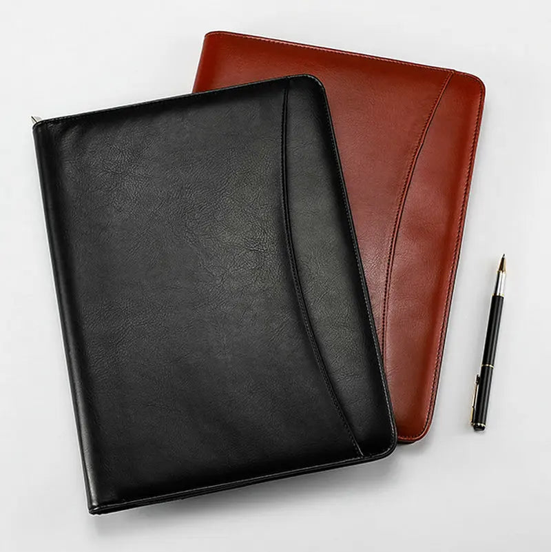Multifunctional Portafolio A4 Conference Folder Calculator Business Padfolio PU Leather File Folders High Quality