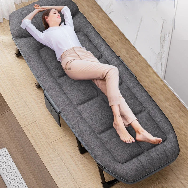 Office Single Recliner Simple Portable Lunch Break Folding Beds Modern Bedroom Furniture Creative Home Hospital Accompanying Bed