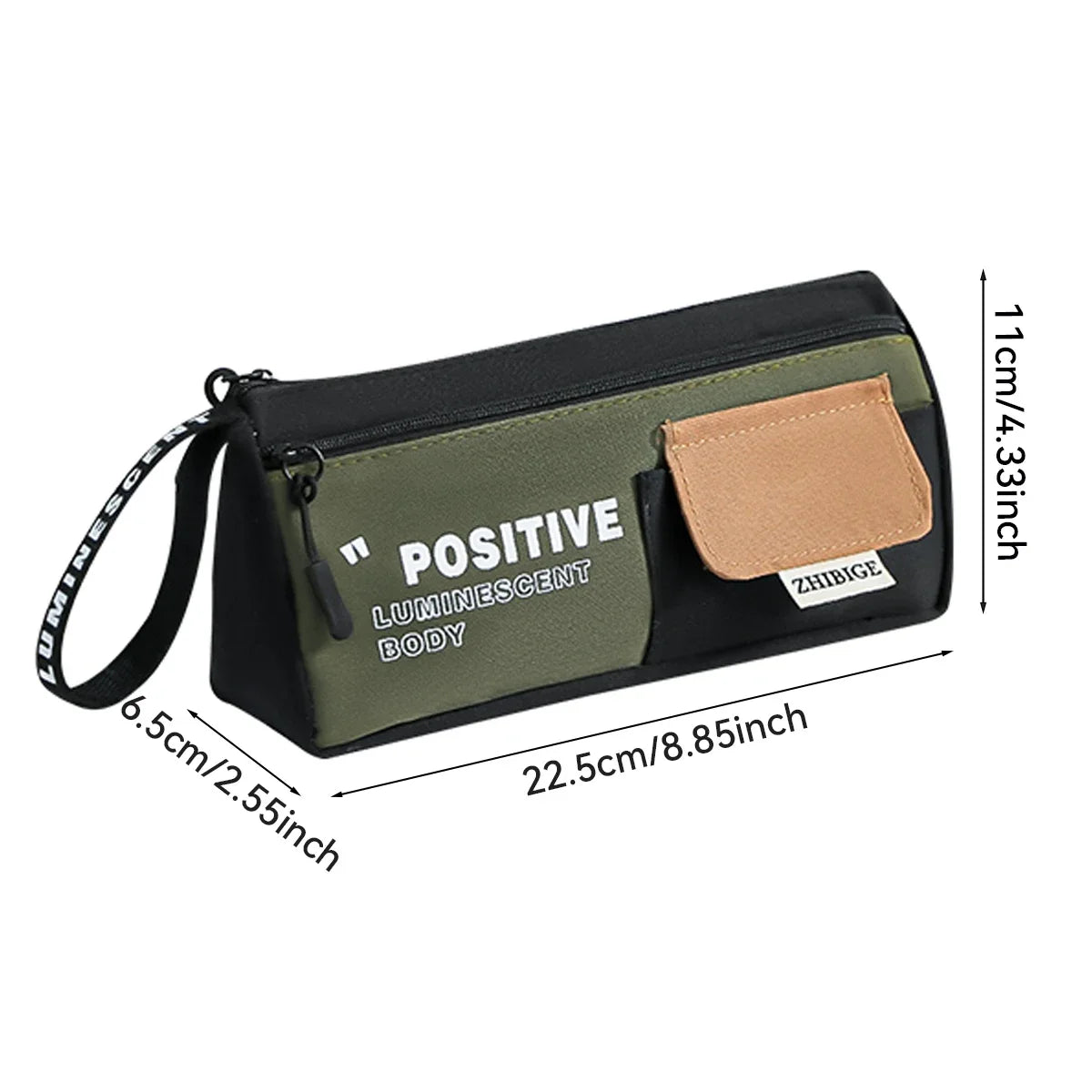 Minimalist Canvas Pen Bag Large Capacity Double Layer-Aesthetic Korean Stationery Organizer for Student Office Cultural Supplies