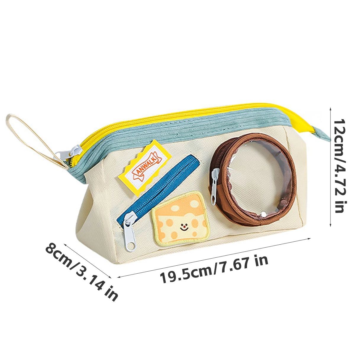 Minimalist Salt Aesthetic Pencil Bag Cute Kawaii Multi-Pocket Large Capacity for School Students Office Kawaii Stationery Pouch