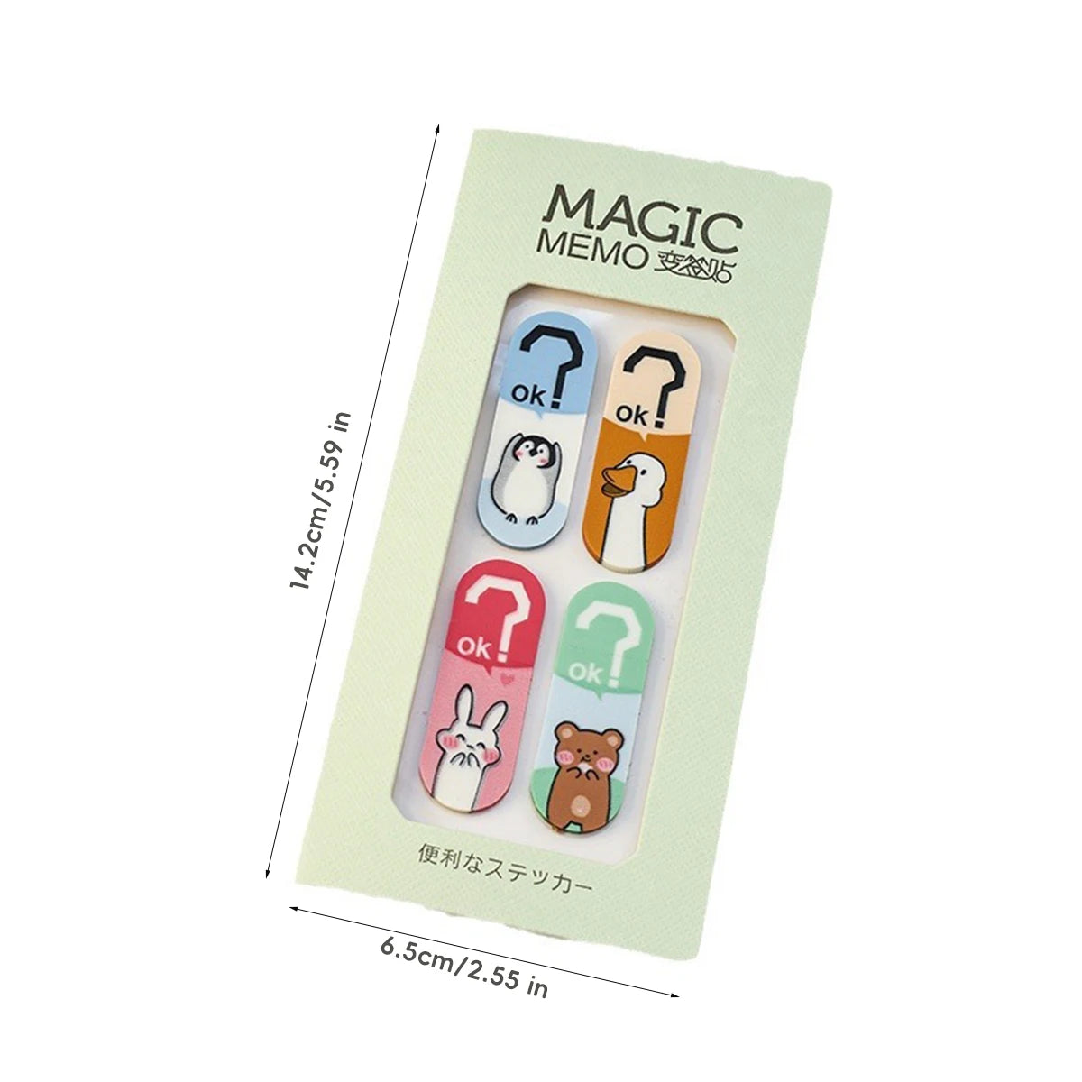 Reusable Durable Marking Tabs Transparent Gradient Sticky Note for Study Planner Portable Office Student Notepad School Supplies